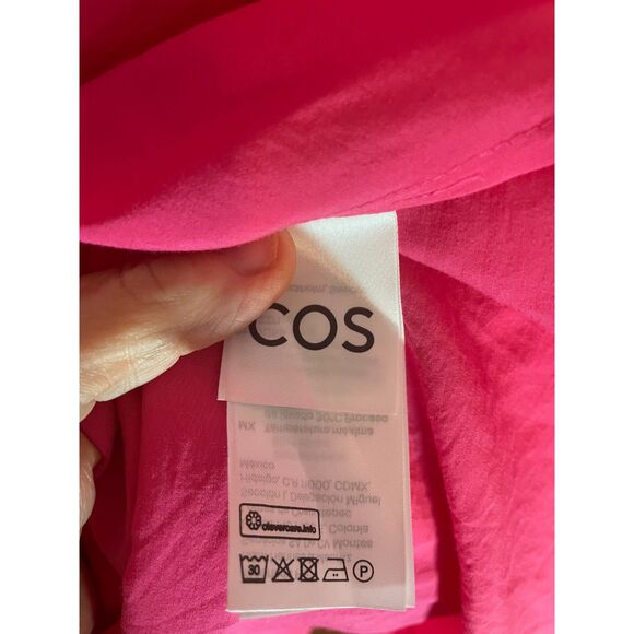 COS Sleeveless A-Line Swing Dress size 10 Pink Modern Architectural EUC - Picture 7 of 9